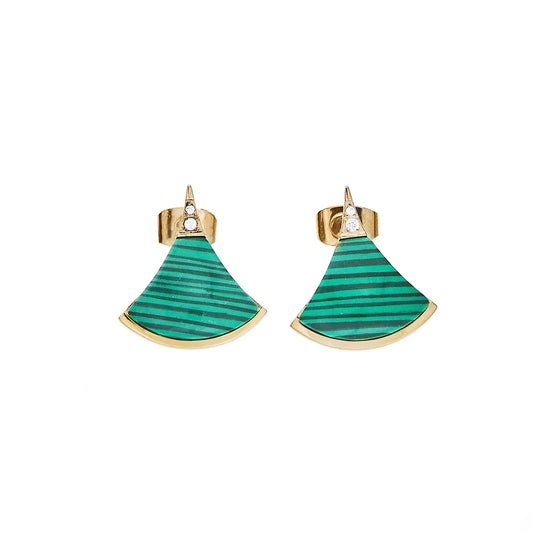 Boucle D’oreilles Pyramide Verte